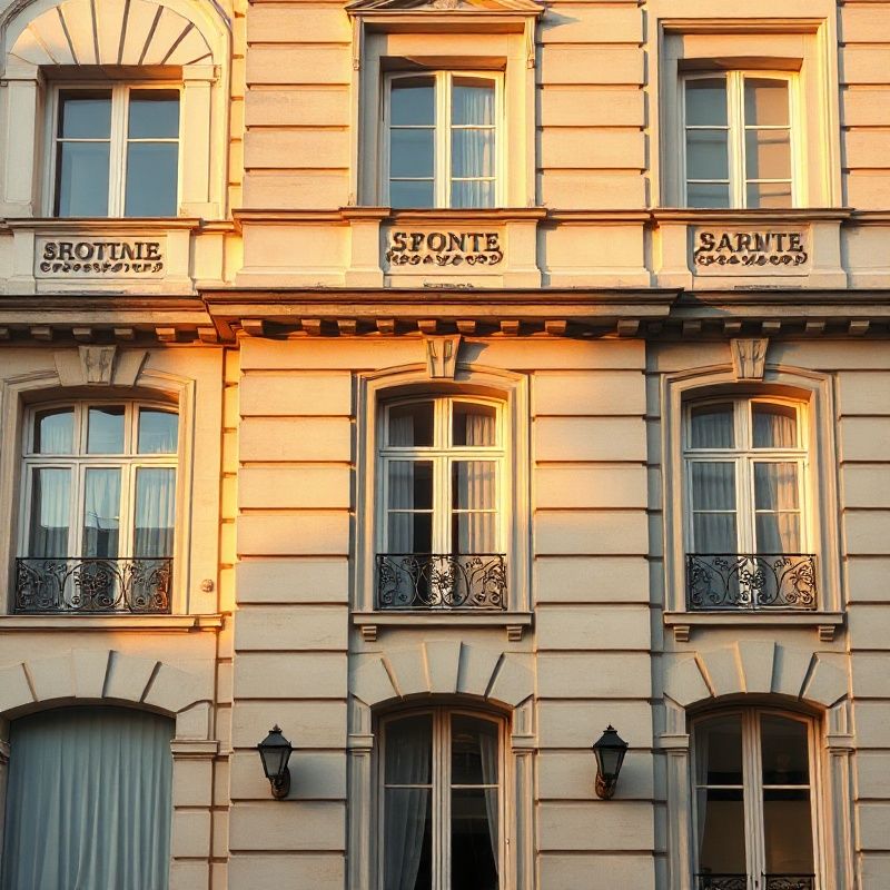 Façade d'immeuble haussmannien nantais aux reflets dorés