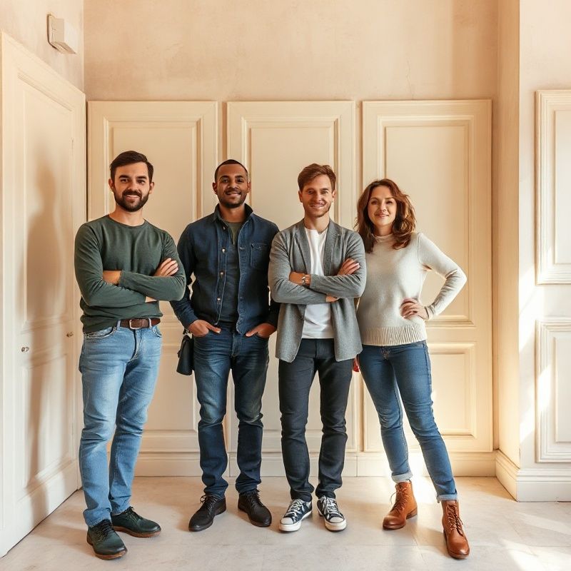 L'équipe Habittobac dans un appartement nantais rénové