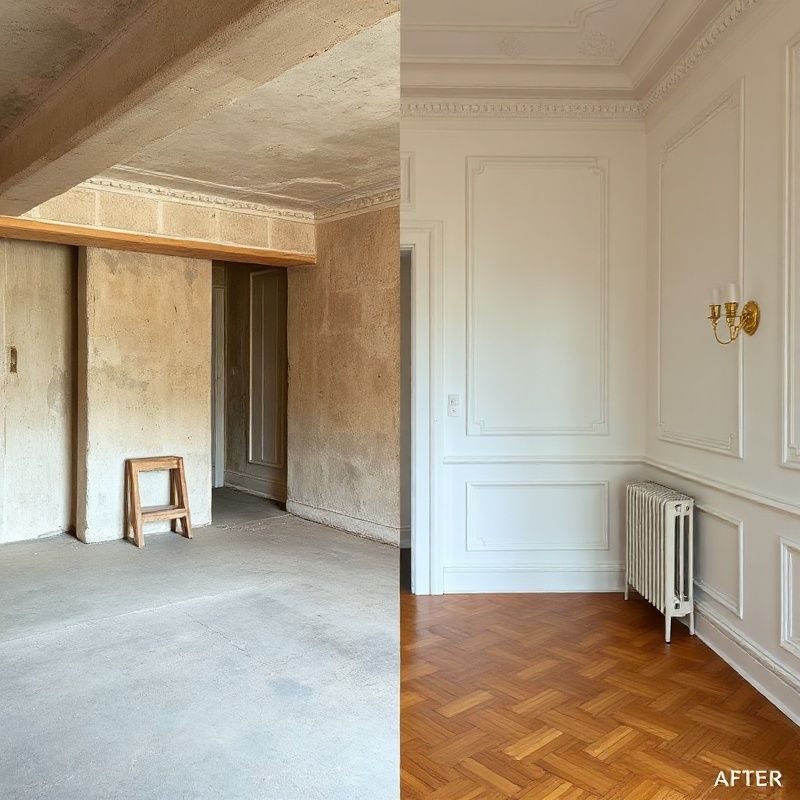 Avant-après d'une rénovation d'appartement complète à Nantes